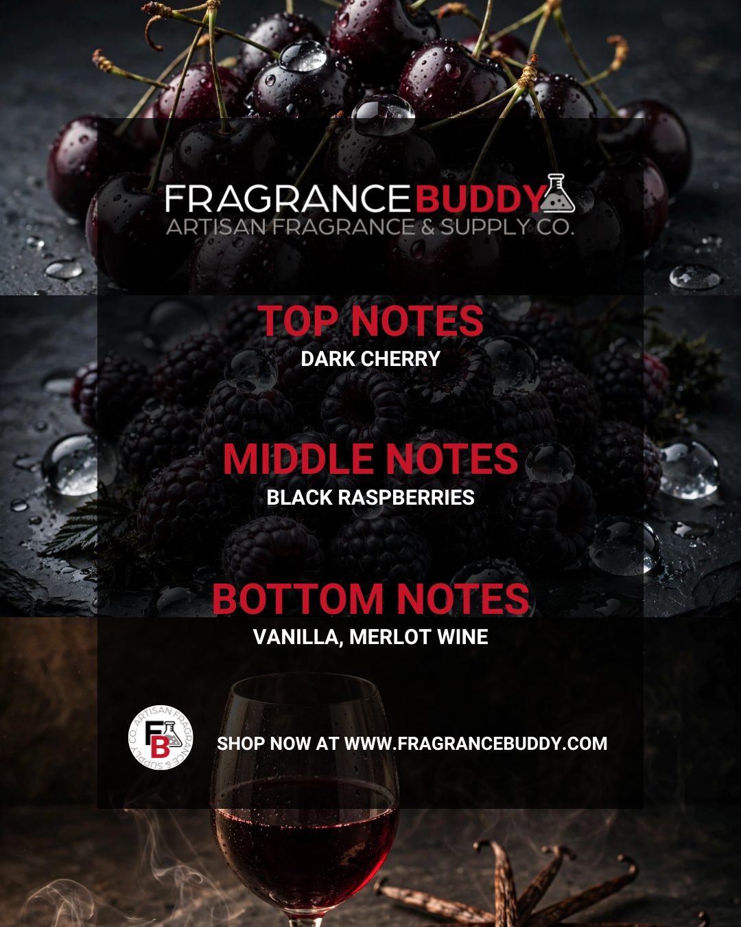 Black Cherry Merlot Type Fragrance Oil
