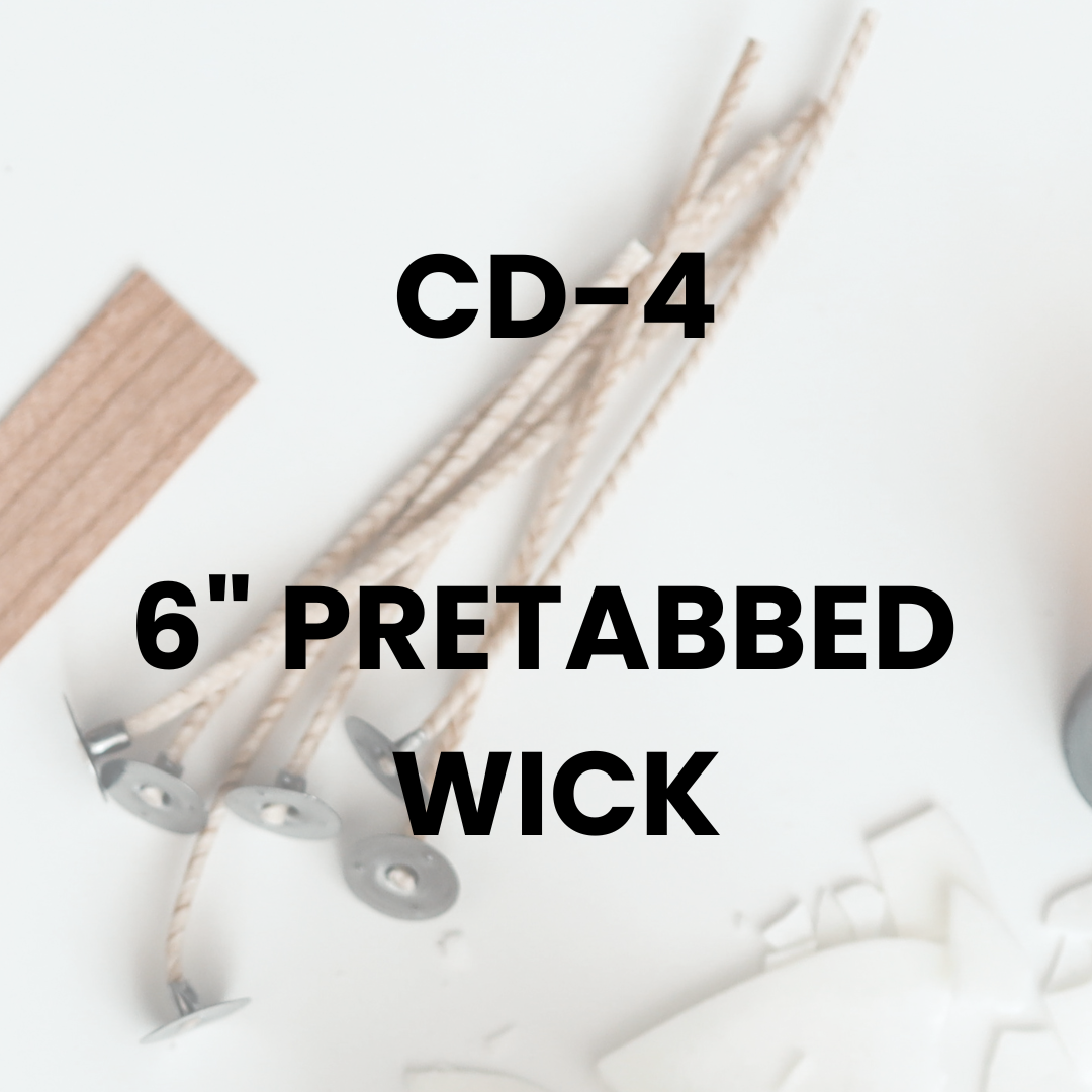 CD - 4 6" Pretabbed Wick - FragranceBuddy