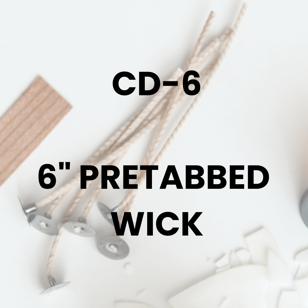 CD - 6 6" Pretabbed Wick - FragranceBuddy